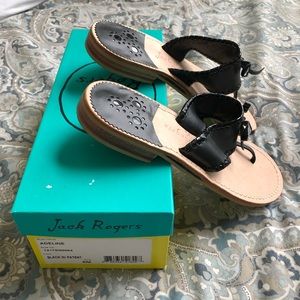 NEVER WORN! Jack Rogers Adeline-Black Size 8